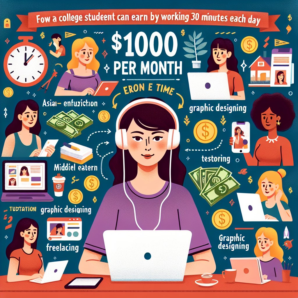 How to make 1000$ in month just 30 min working daily for student girls