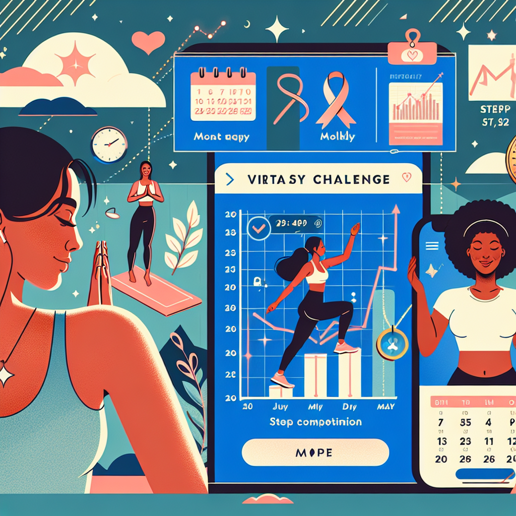 women Virtual Fitness Challenges: Organize virtual fitness challenges, such as a month-long yoga challenge or a weekly step competition.